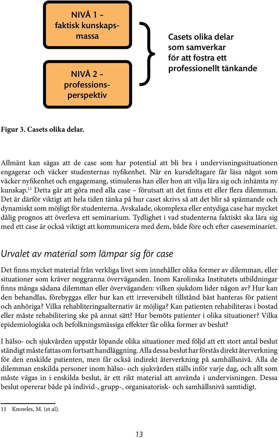 Allmänt kan sägas att de case som har potential att bli bra i undervisningssituationen engagerar och väcker studenternas nyfikenhet.