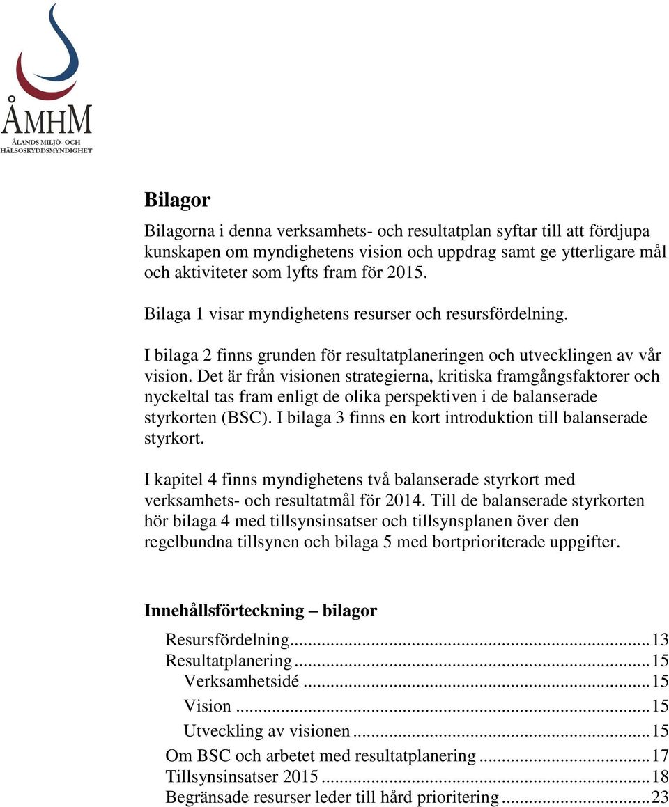 Det är från visionen strategierna, kritiska framgångsfaktorer och nyckeltal tas fram enligt de olika perspektiven i de balanserade styrkorten (BSC).