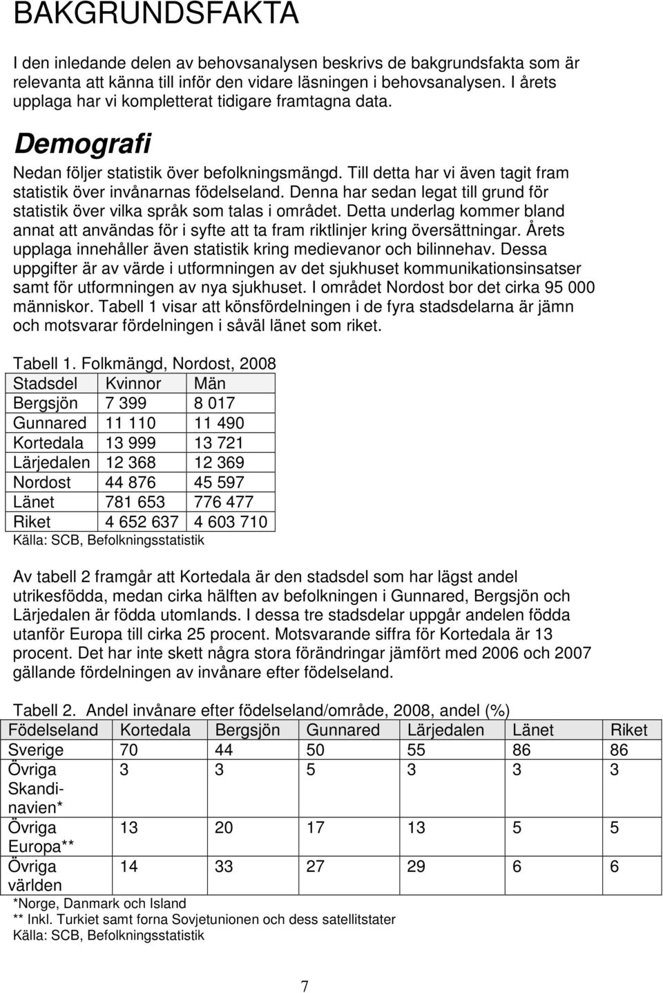 Denna har sedan legat till grund för statistik över vilka språk som talas i området. Detta underlag kommer bland annat att användas för i syfte att ta fram riktlinjer kring översättningar.