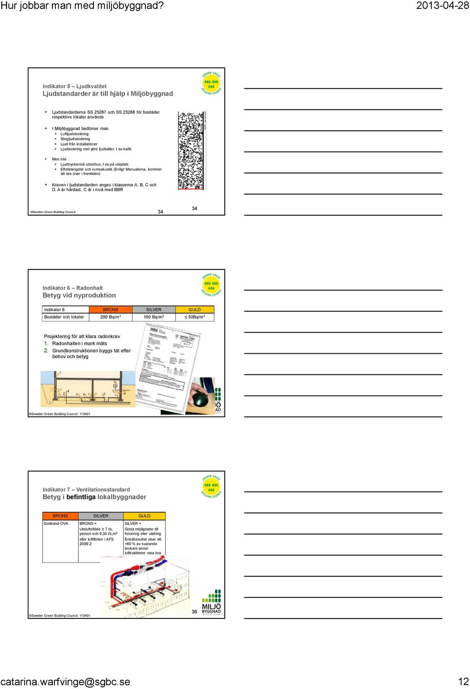 att ses över i framtiden) Kraven i ljudstandarden anges i klasserna A, B, C och D.