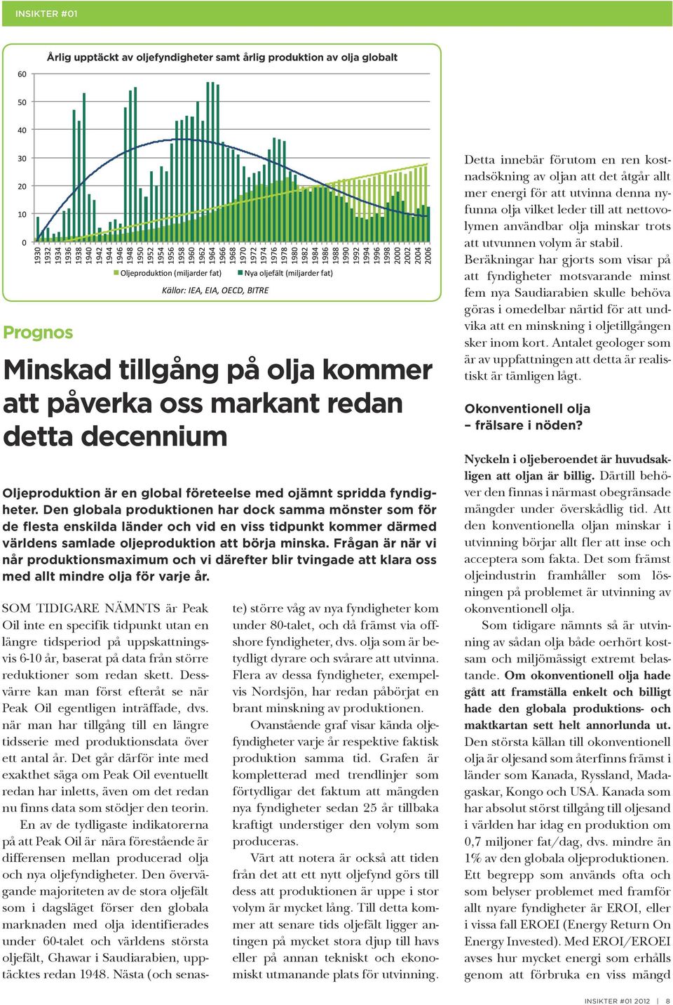 markant redan detta decennium Oljeproduktion är en global företeelse med ojämnt spridda fyndigheter.