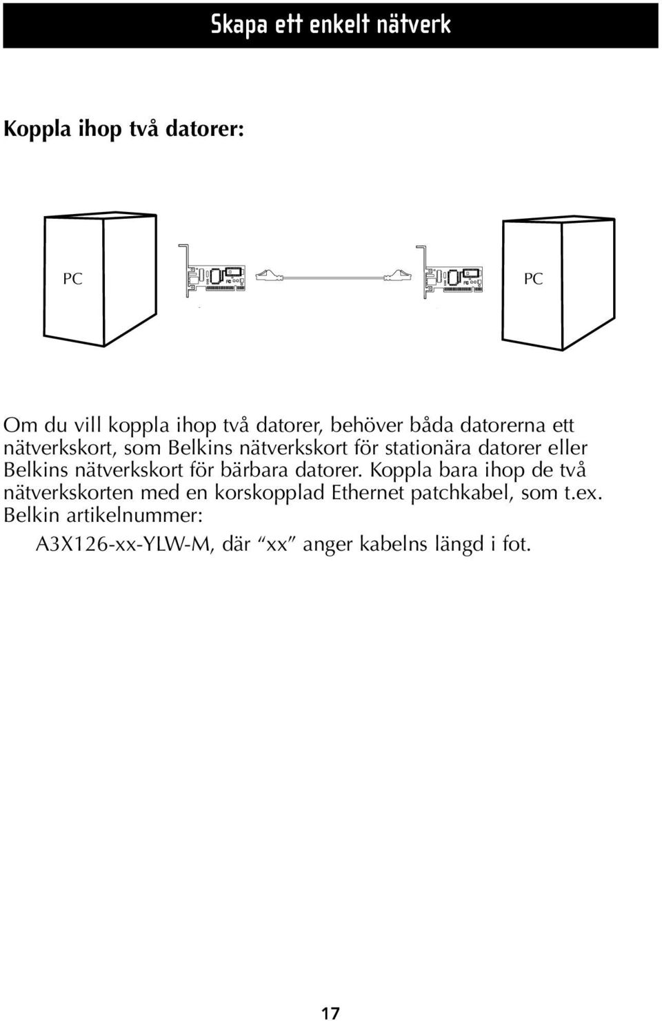 Belkins nätverkskort för bärbara datorer.