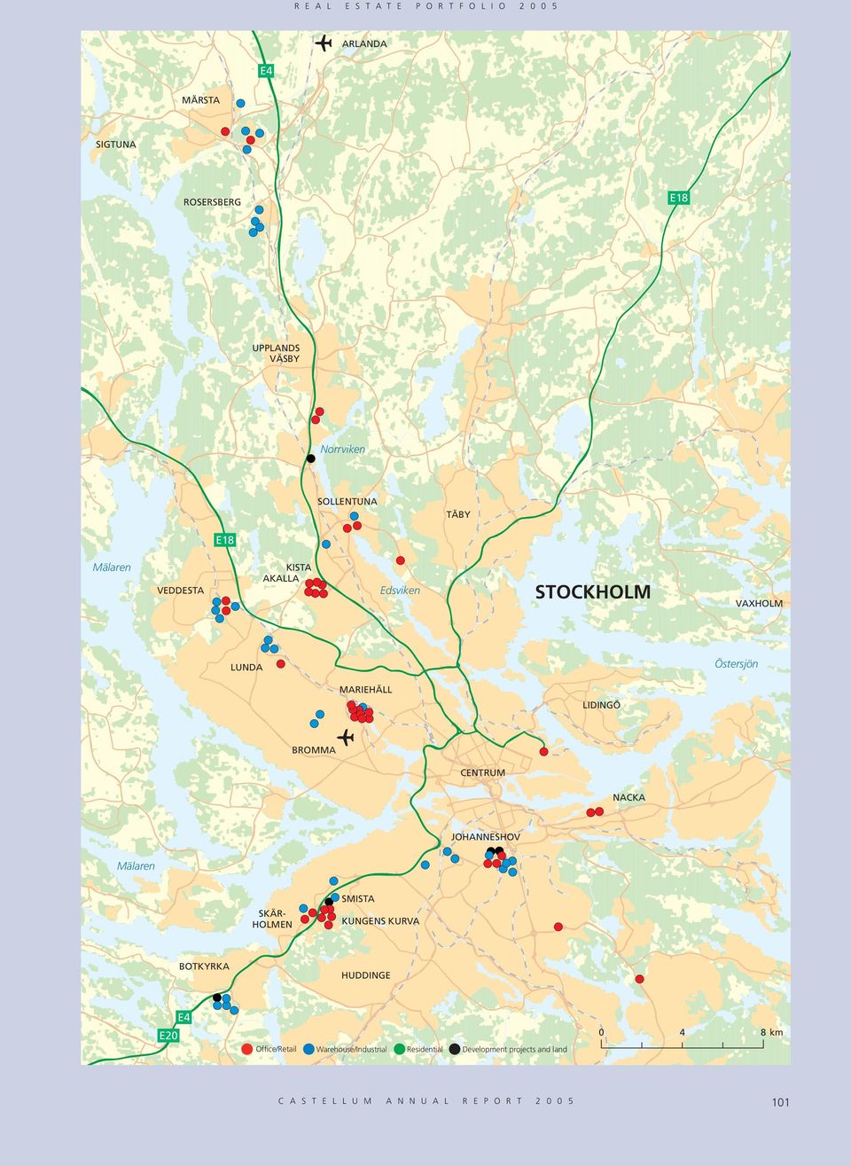 BROMMA CENTRUM NACKA JOHANNESHOV Mälaren SMISTA SKÄRHOLMEN BOTKYRKA KUNGENS KURVA HUDDINGE E4 0 E20 Office/Retail