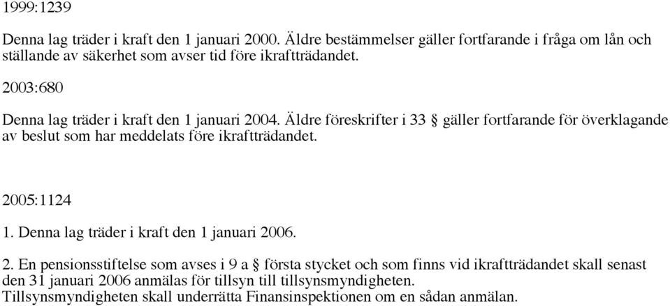 2003:680 Denna lag träder i kraft den 1 januari 2004.