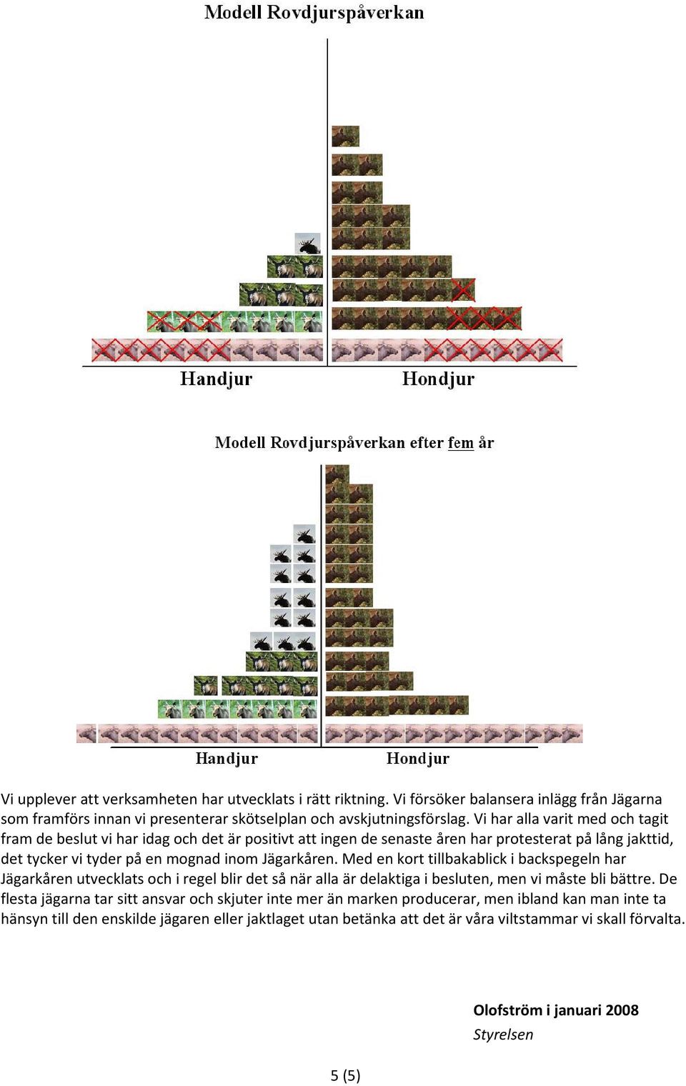 Med en kort tillbakablick i backspegeln har Jägarkåren utvecklats och i regel blir det så när alla är delaktiga i besluten, men vi måste bli bättre.