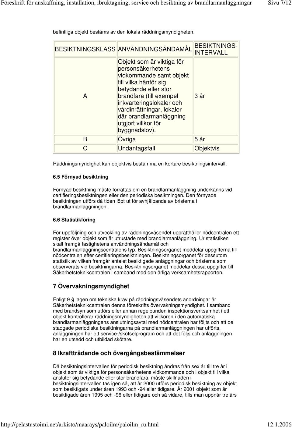 år inkvarteringslokaler och vårdinrättningar, lokaler där brandlarmanläggning utgjort villkor för byggnadslov).