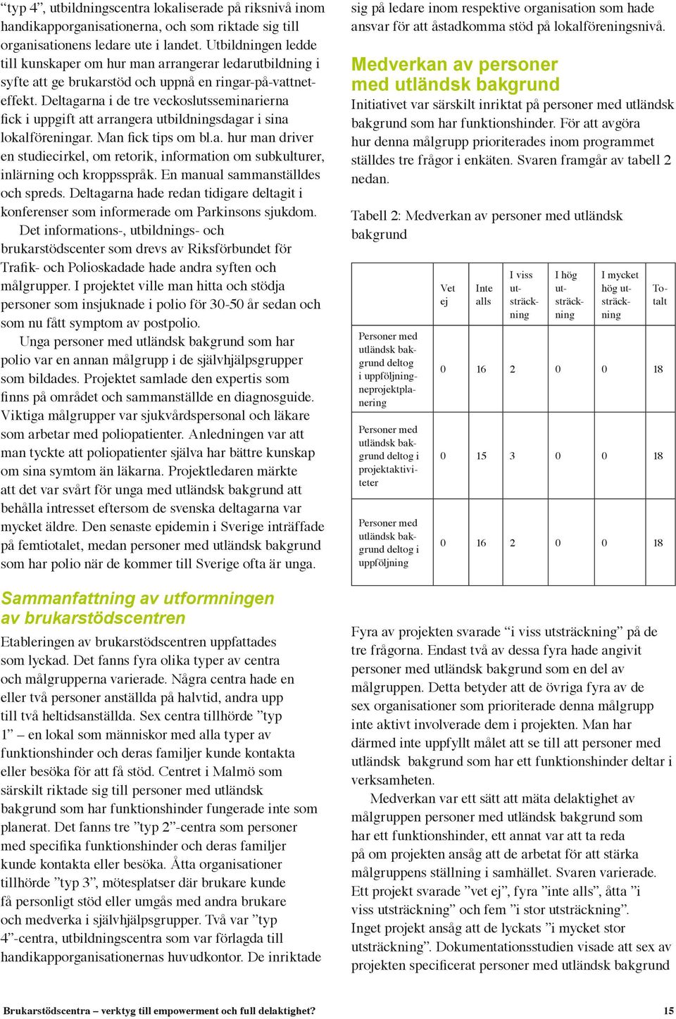 Deltagarna i de tre veckoslutsseminarierna fick i uppgift att arrangera utbildningsdagar i sina lokalföreningar. Man fick tips om bl.a. hur man driver en studiecirkel, om retorik, information om subkulturer, inlärning och kroppsspråk.