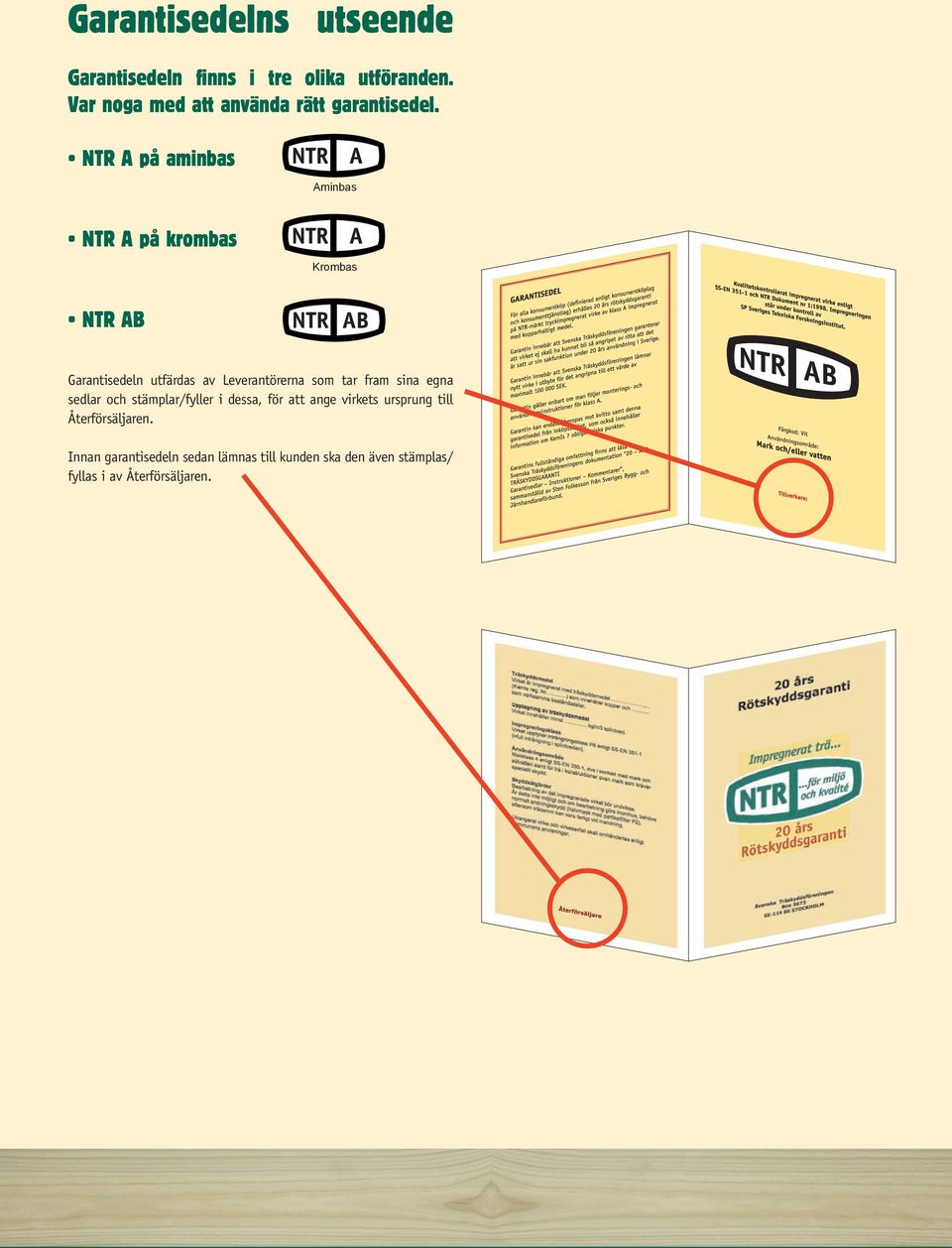 NTR A på aminbas Aminbas NTR A på krombas Krombas NTR AB Garantisedeln utfärdas av Leverantörerna som