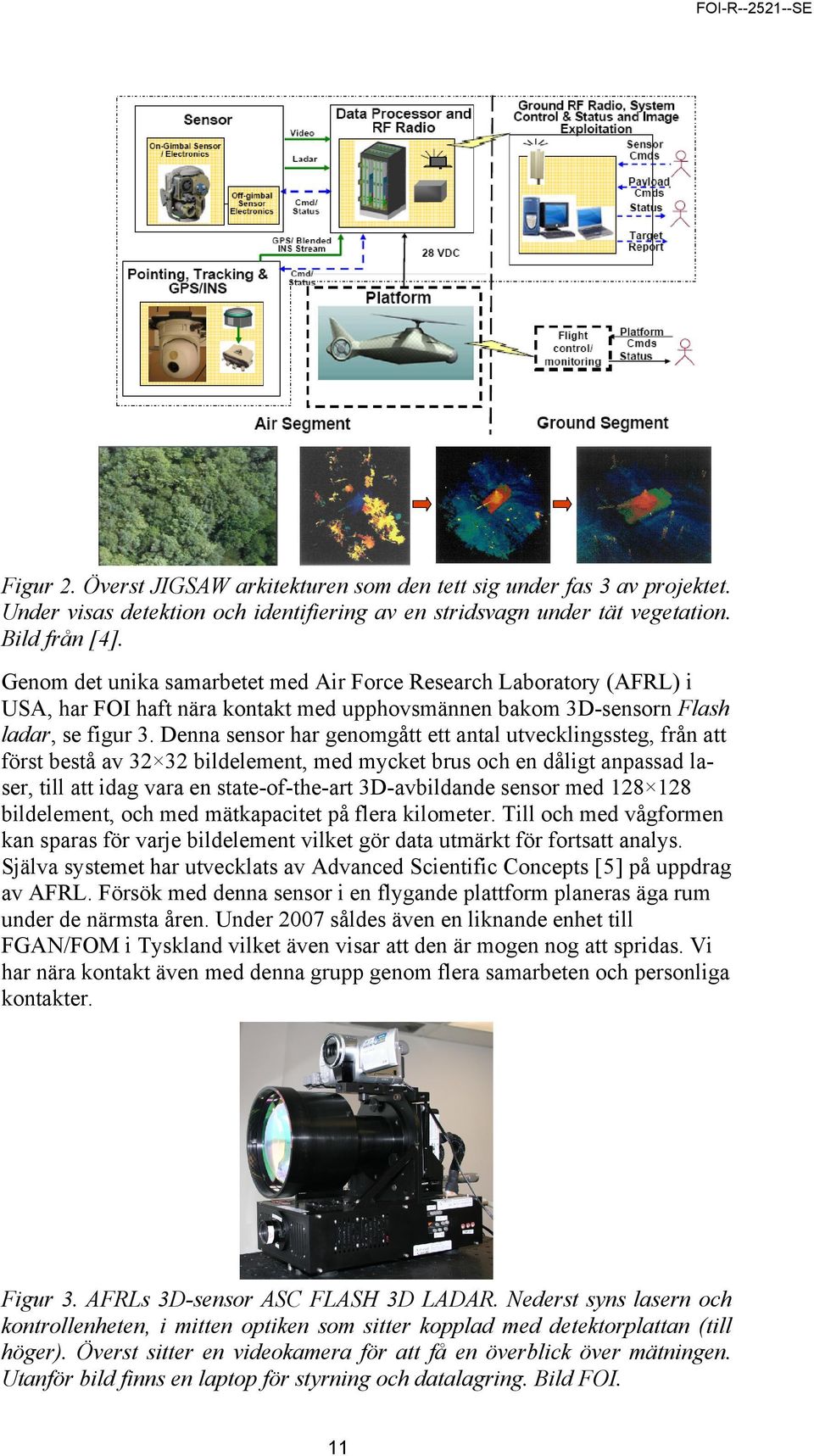 Denna sensor har genomgått ett antal utvecklingssteg, från att först bestå av 32 32 bildelement, med mycket brus och en dåligt anpassad laser, till att idag vara en state-of-the-art 3D-avbildande