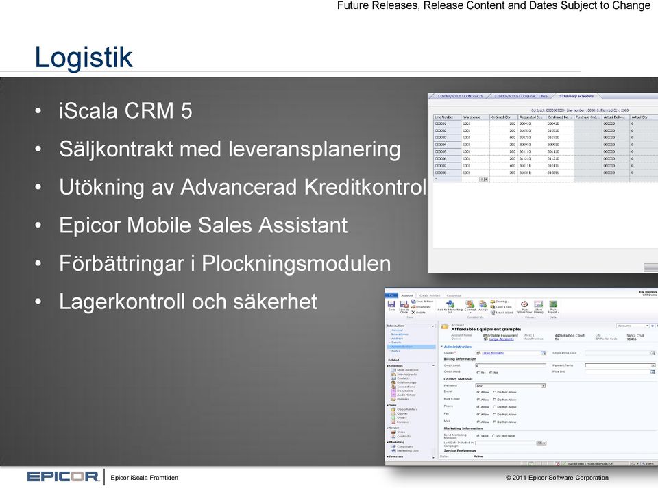 Utökning av Advancerad Kreditkontrol Epicor Mobile Sales