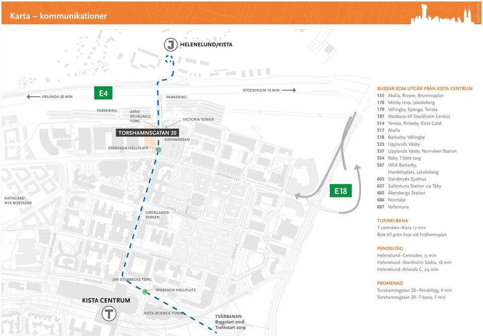 ATAN KIST AGÅ NGE N Kistagård nya bostäder Bussar som utgår från Kista Centrum 155 Akalla, Rissne, Brommaplan 178 Mörby resp.