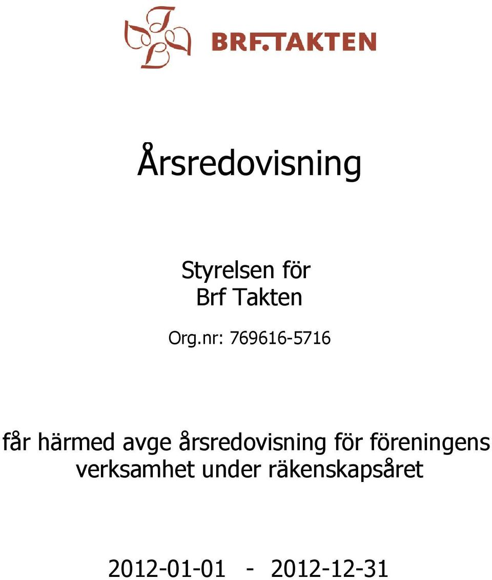 årsredovisning för föreningens