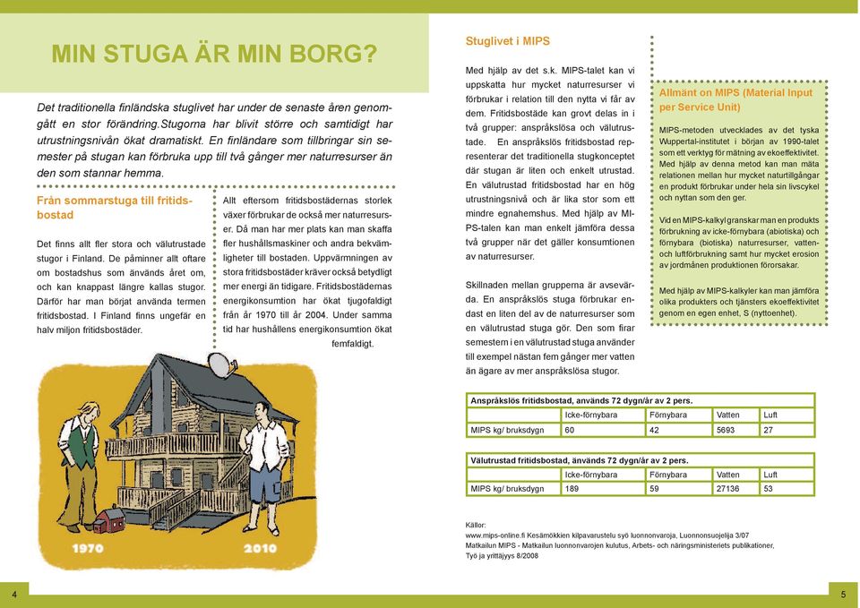 Från sommarstuga till fritidsbostad Det fi nns allt fl er stora och välutrustade stugor i Finland. De påminner allt oftare om bostadshus som änvänds året om, och kan knappast längre kallas stugor.