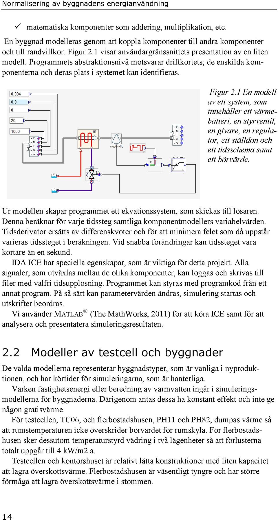 Figur 2.1 En modell av ett system, som innehåller ett värmebatteri, en styrventil, en givare, en regulator, ett ställdon och ett tidsschema samt ett börvärde.