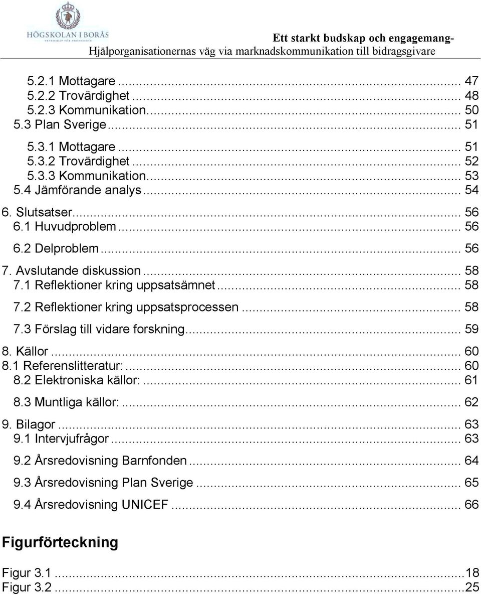 .. 58 7.3 Förslag till vidare forskning... 59 8. Källor... 60 8.1 Referenslitteratur:... 60 8.2 Elektroniska källor:... 61 8.3 Muntliga källor:... 62 9. Bilagor... 63 9.