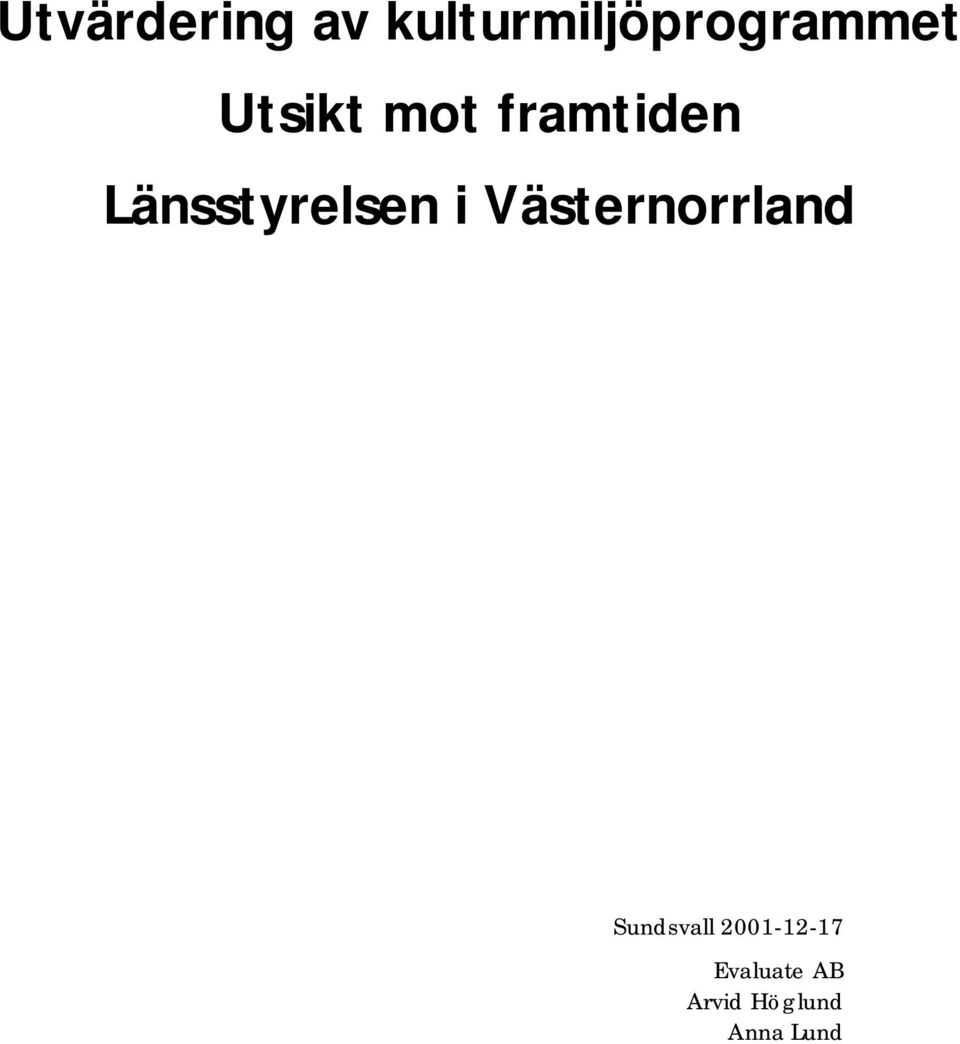 Västernorrland Sundsvall 2001-12-17