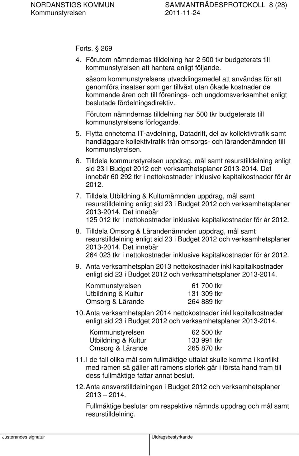 fördelningsdirektiv. Förutom nämndernas tilldelning har 50