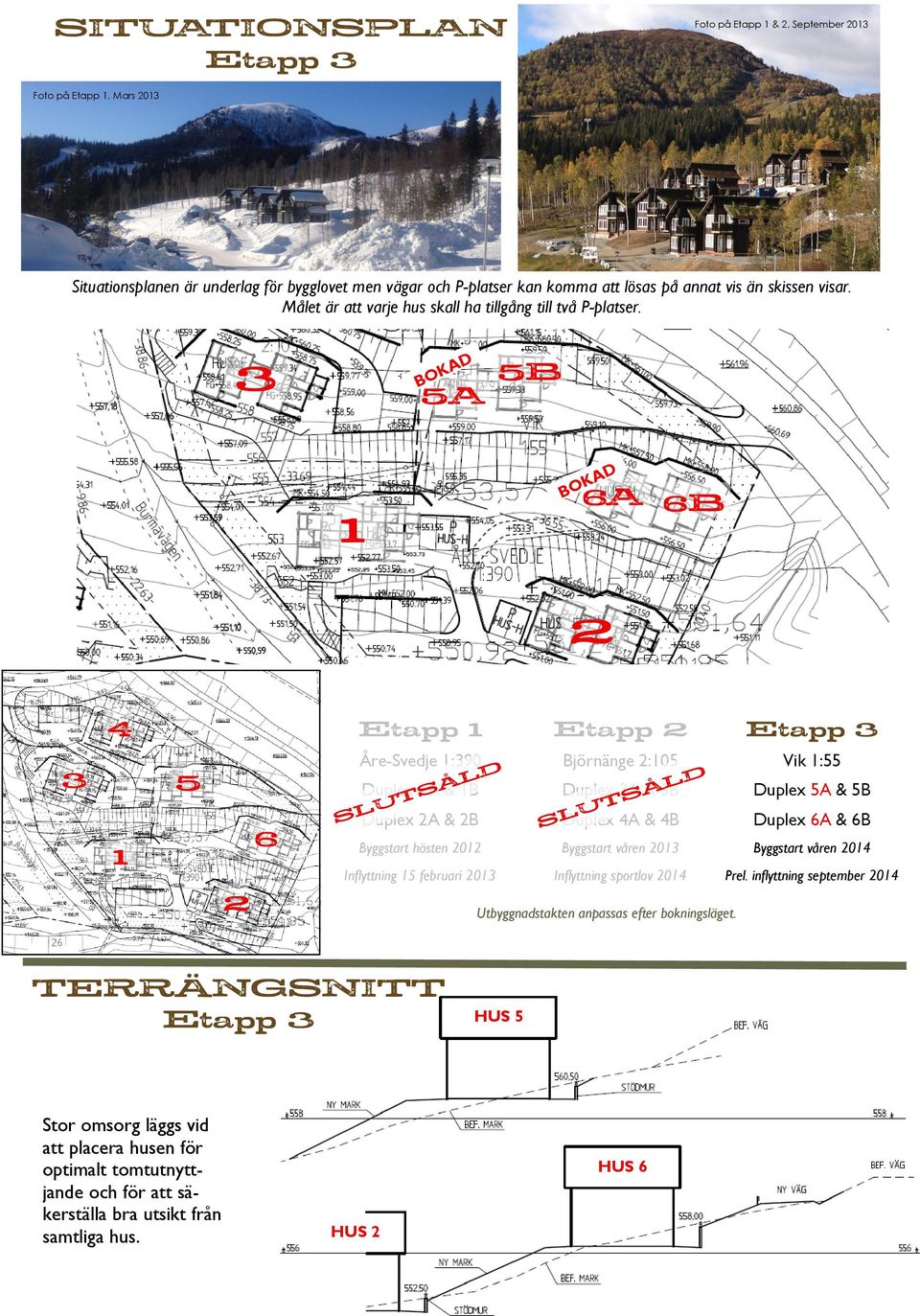 3 BOKAD 5A 5B 1 6A BOKAD 2 6B 4 Etapp 1 Etapp 2 Etapp 3 3 1 5 2 6 Åre-Svedje 1:390 Björnänge 2:105 Vik 1:55 Duplex 1A & 1B Duplex 3A & 3B Duplex 5A & 5B Duplex 2A & 2B Duplex 4A & 4B Duplex 6A & 6B