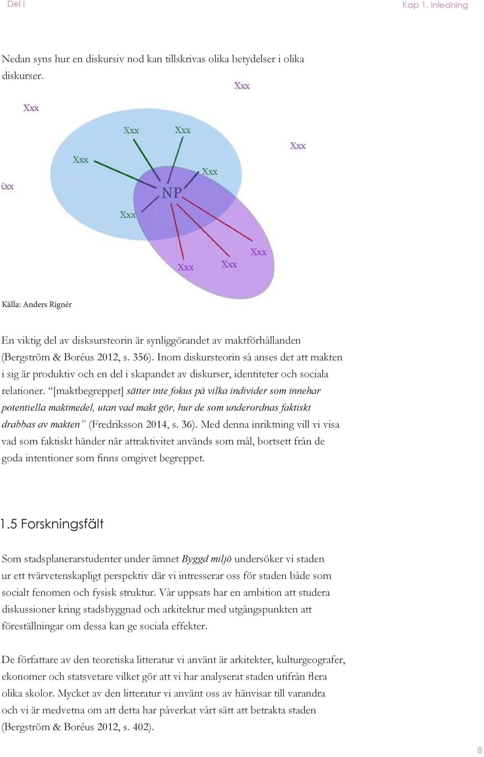 Inom diskursteorin så anses det att makten i sig är produktiv och en del i skapandet av diskurser, identiteter och sociala relationer.