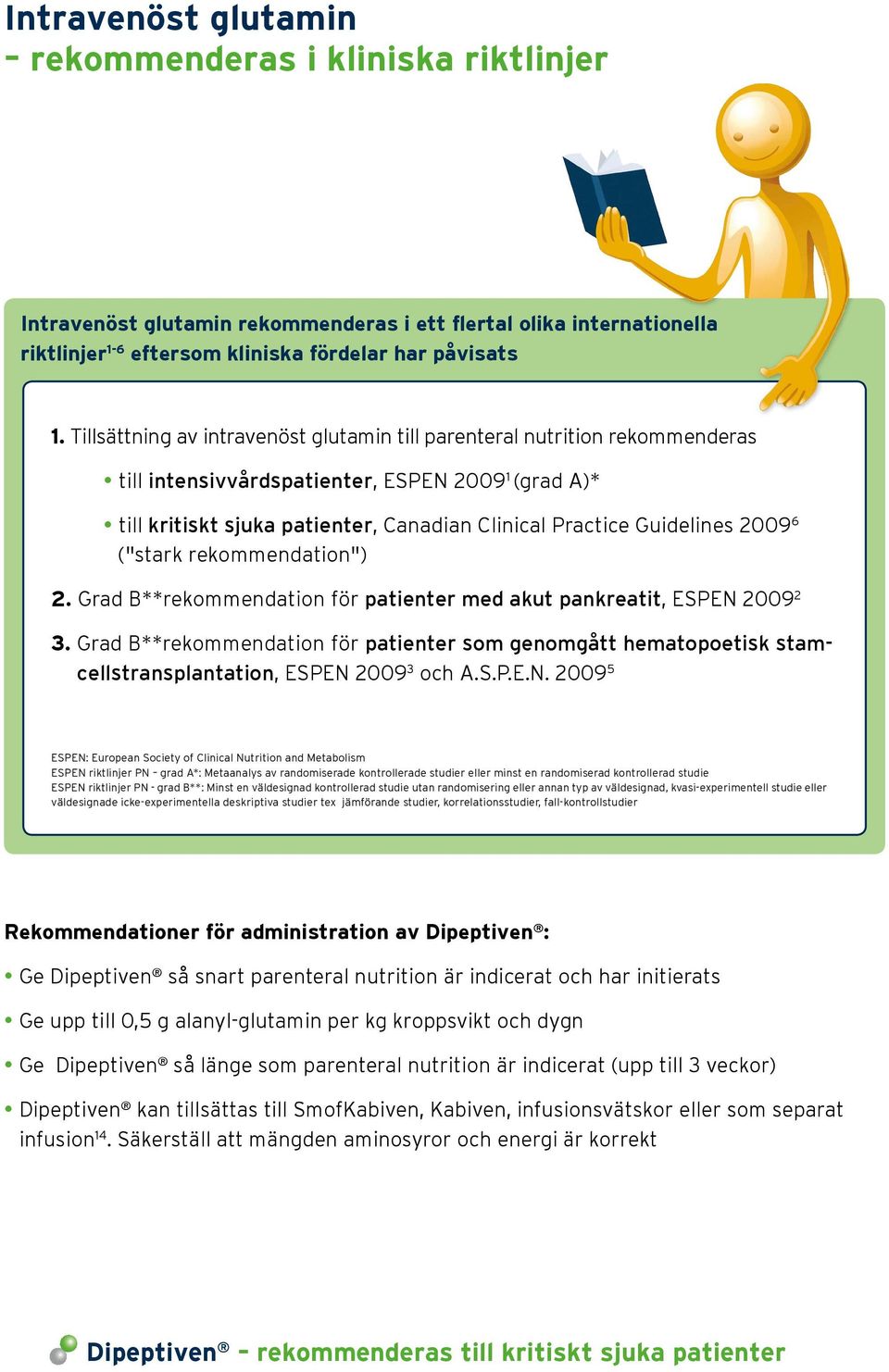 6 ("stark rekommendation") 2. Grad B**rekommendation för patienter med akut pankreatit, ESPEN 29 2 3.