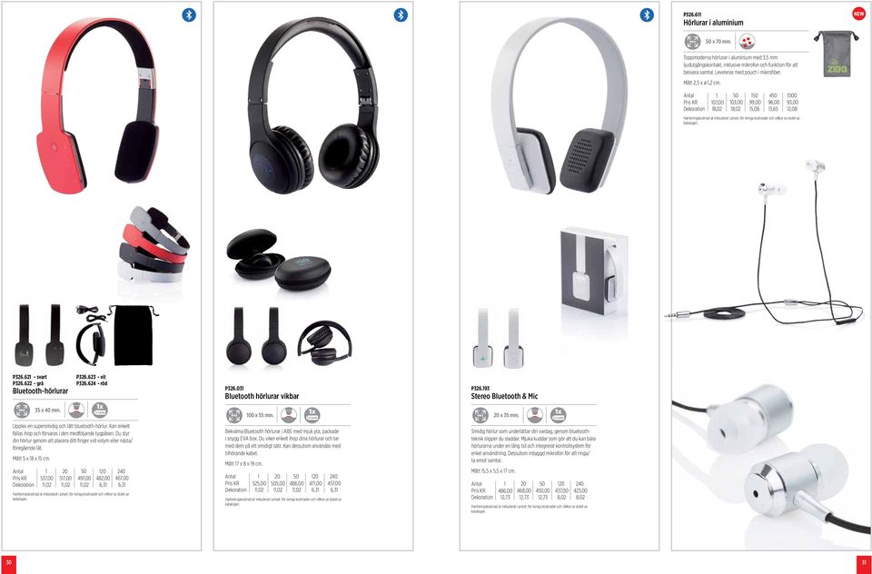 624 - röd Upplev en supersmidig och lätt bluetooth-hörlur. Kan enkelt fällas ihop och förvaras i den medföljande tygpåsen.