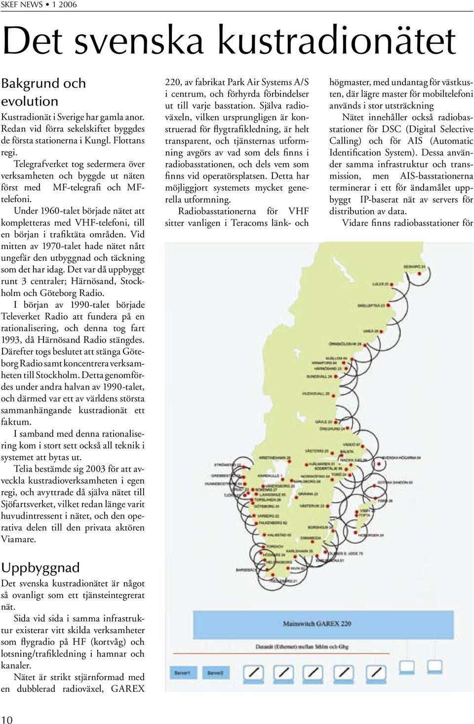 Under 1960-talet började nätet att kompletteras med VHF-telefoni, till en början i trafiktäta områden. Vid mitten av 1970-talet hade nätet nått ungefär den utbyggnad och täckning som det har idag.