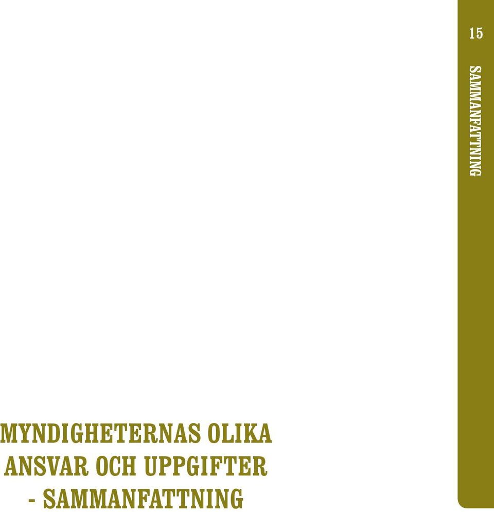 olika ansvar och