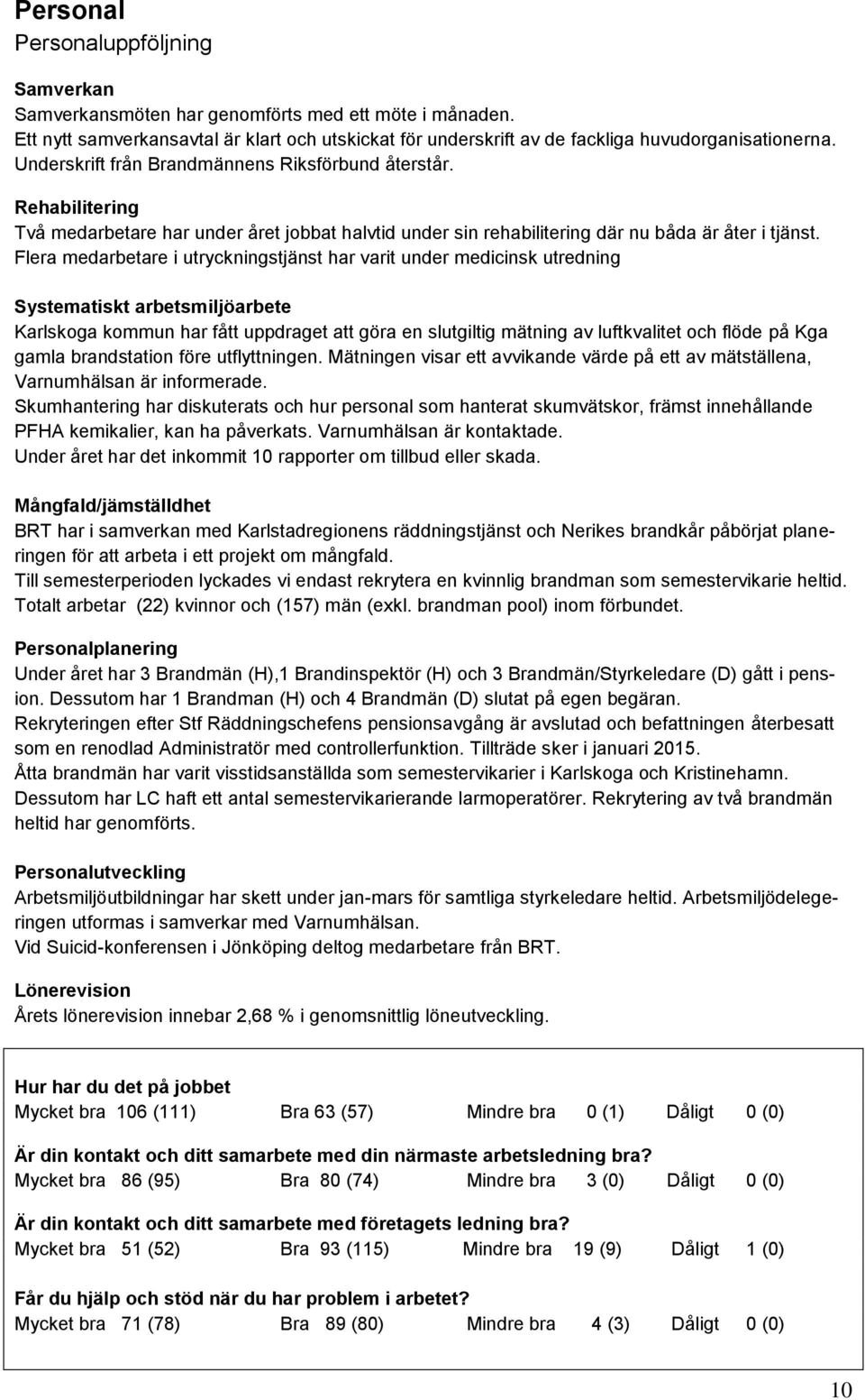 Flera medarbetare i utryckningstjänst har varit under medicinsk utredning Systematiskt arbetsmiljöarbete Karlskoga kommun har fått uppdraget att göra en slutgiltig mätning av luftkvalitet och flöde