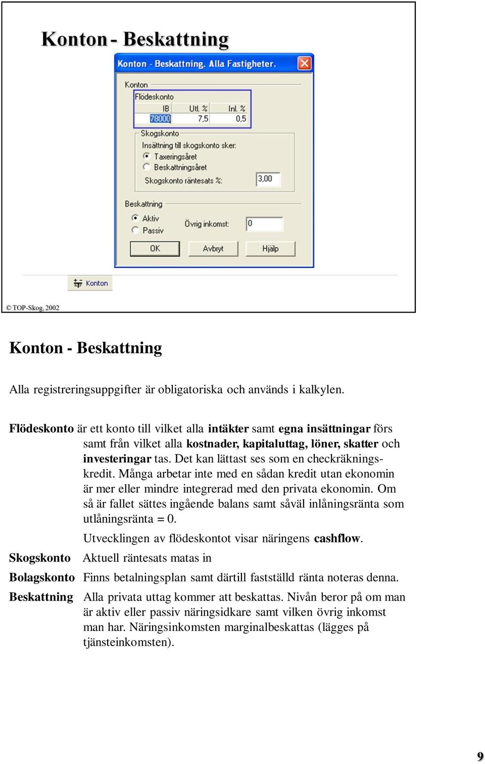 Det kan lättast ses som en checkräkningskredit. Många arbetar inte med en sådan kredit utan ekonomin är mer eller mindre integrerad med den privata ekonomin.