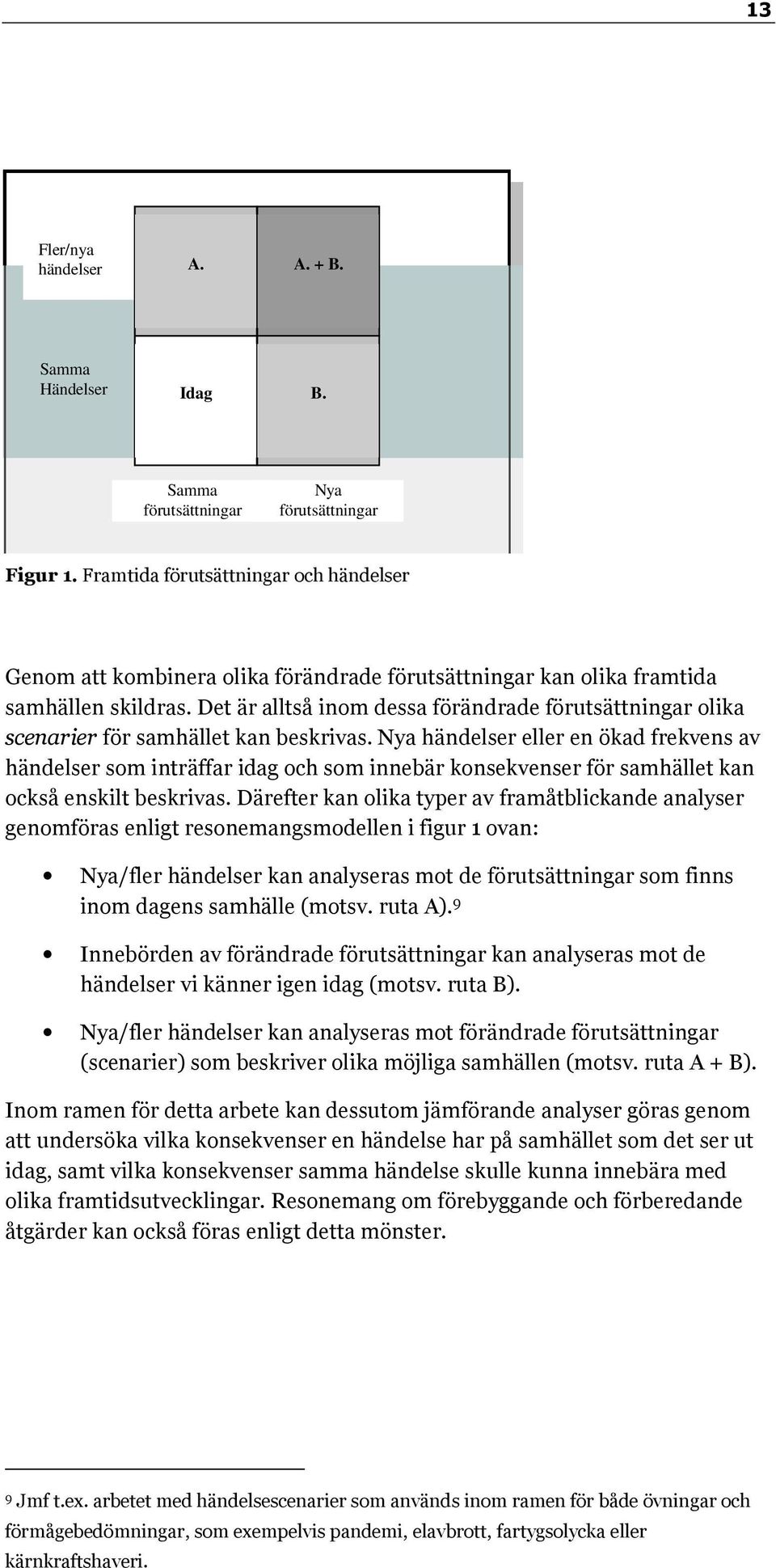 Det är alltså inom dessa förändrade förutsättningar olika scenarier för samhället kan beskrivas.