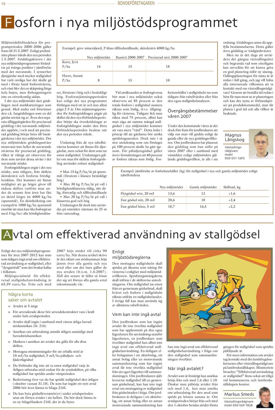 Enligt preliminära planer inleds den nya perioden 1.5.2007. Gödslingskraven i det nya miljöstödsprogrammet förändras på många punkter i jämförelse med det nuvarande.