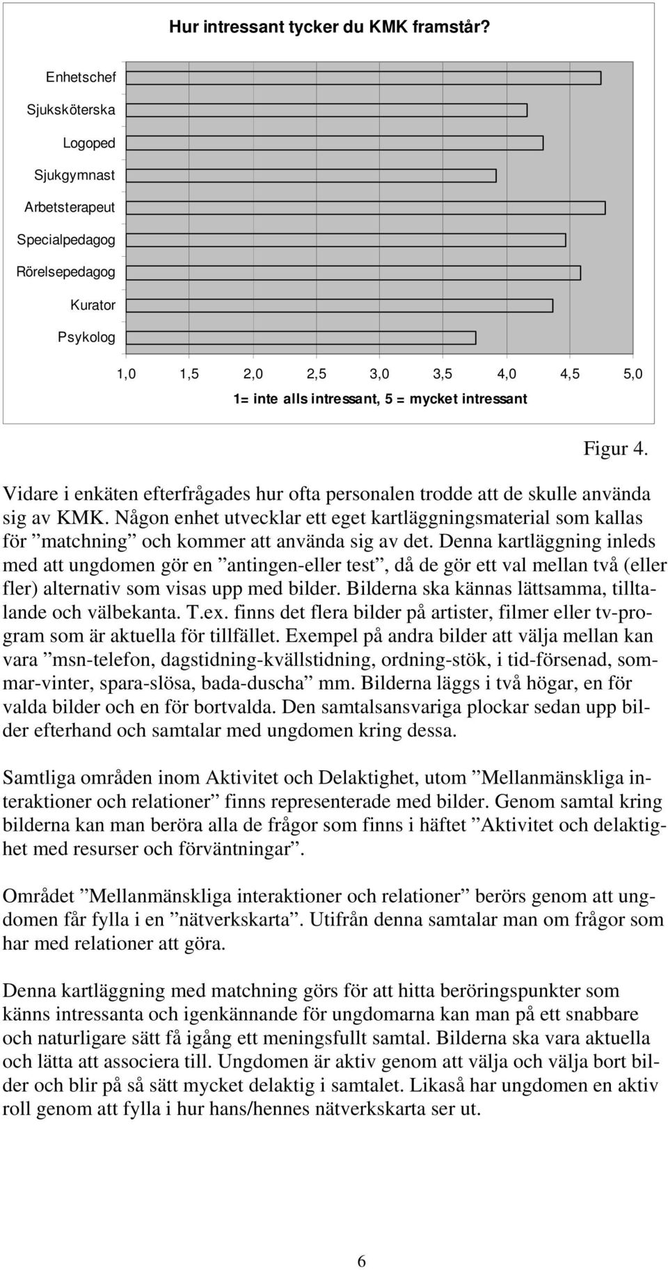 Vidare i enkäten efterfrågades hur ofta personalen trodde att de skulle använda sig av KMK.
