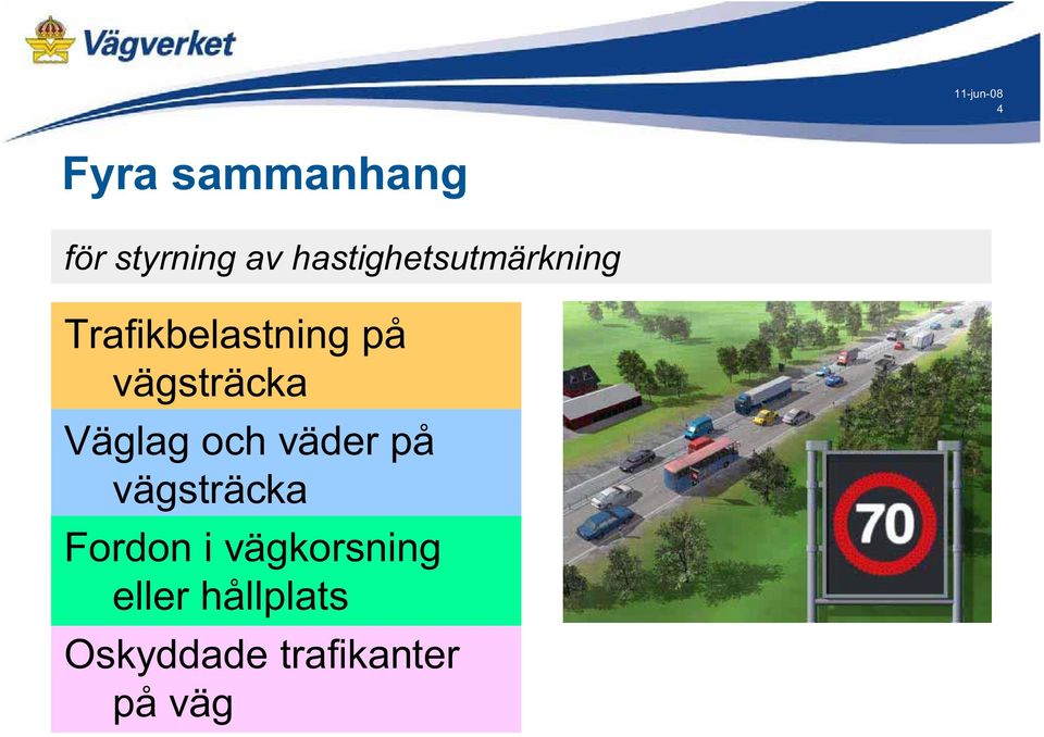 vägsträcka Väglag och väder på vägsträcka