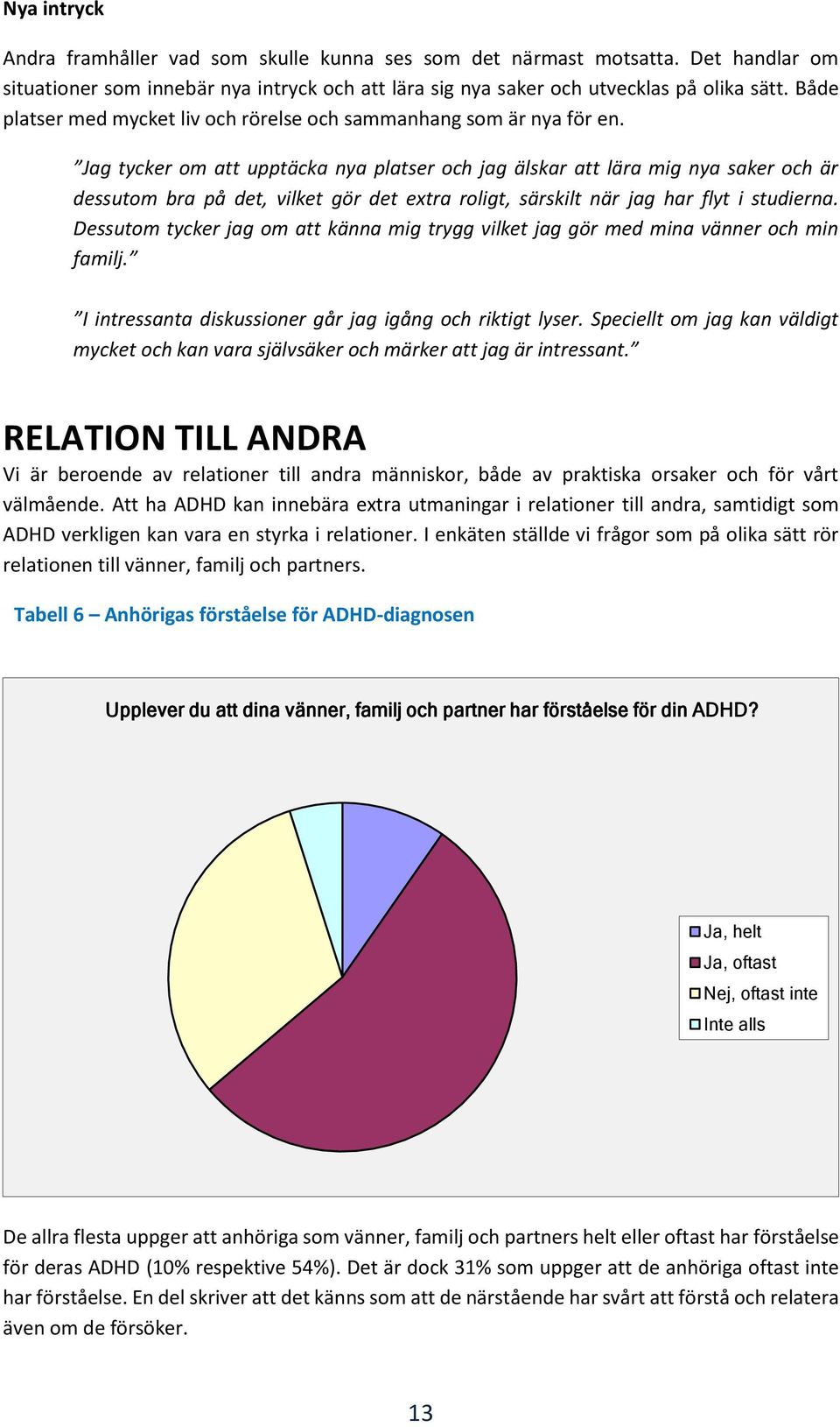 Jag tycker om att upptäcka nya platser och jag älskar att lära mig nya saker och är dessutom bra på det, vilket gör det extra roligt, särskilt när jag har flyt i studierna.