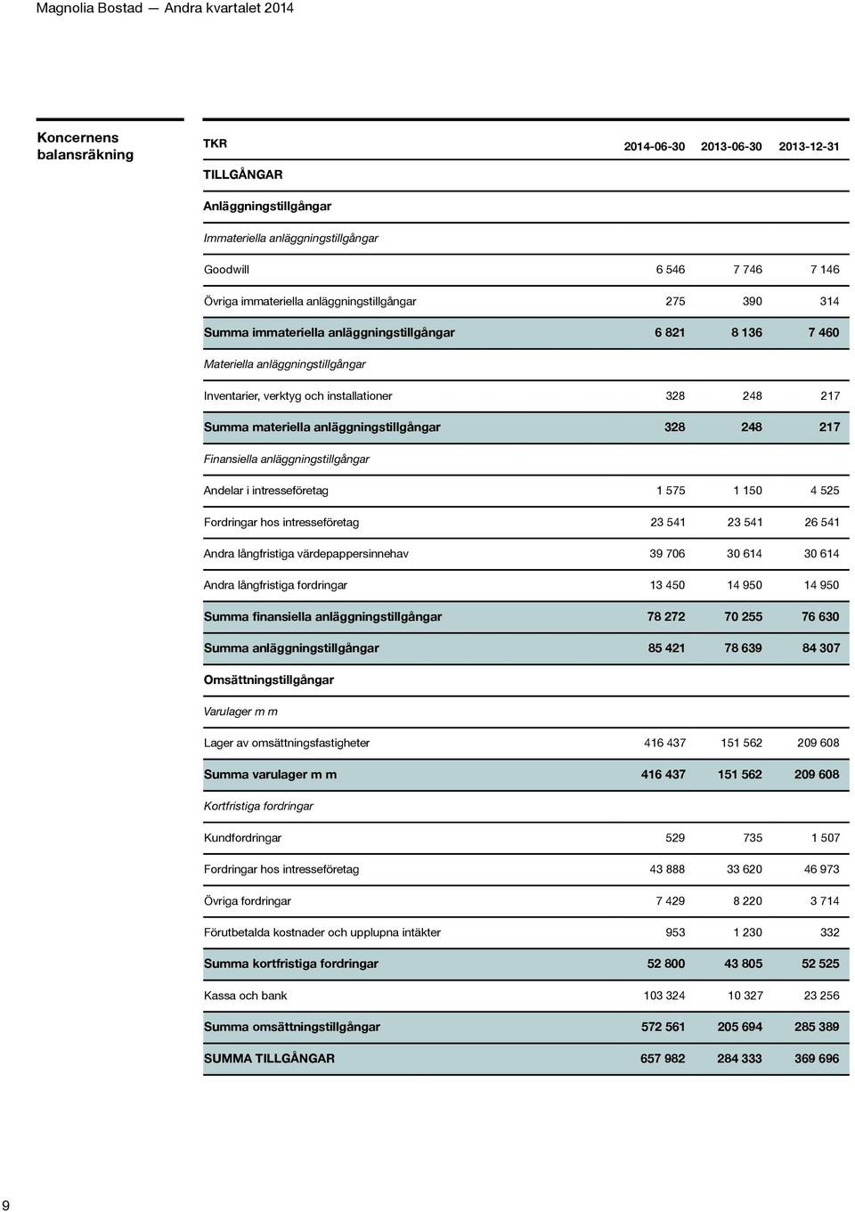 Finansiella anläggningstillgångar Andelar i intresseföretag 1 575 1 150 4 525 Fordringar hos intresseföretag 23 541 23 541 26 541 Andra långfristiga värdepappersinnehav 39 706 30 614 30 614 Andra