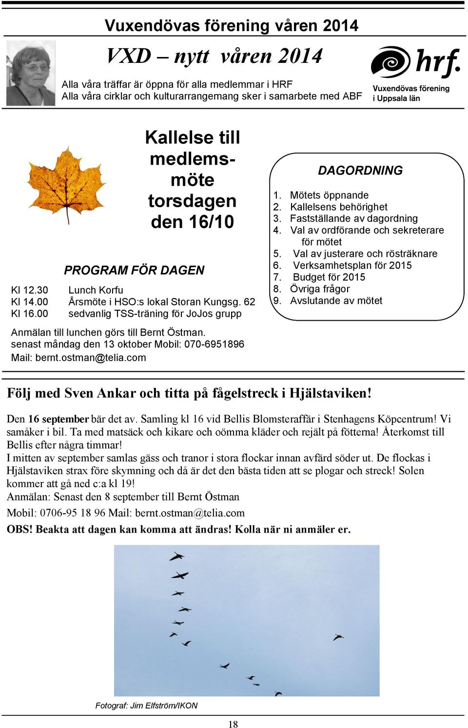 senast måndag den 13 oktober Mobil: 070-6951896 Mail: bernt.ostman@telia.com DAGORDNING 1. Mötets öppnande 2. Kallelsens behörighet 3. Fastställande av dagordning 4.