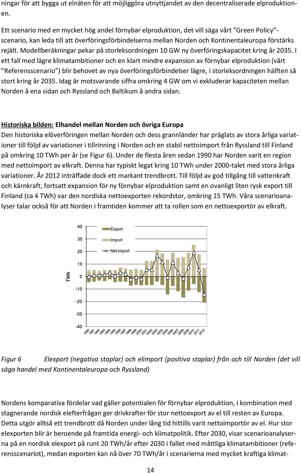 rejält. Modellberäkningar pekar på storleksordningen 1 GW ny överföringskapacitet kring år 235.