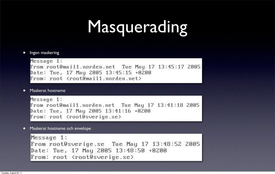 hostname Maskerat