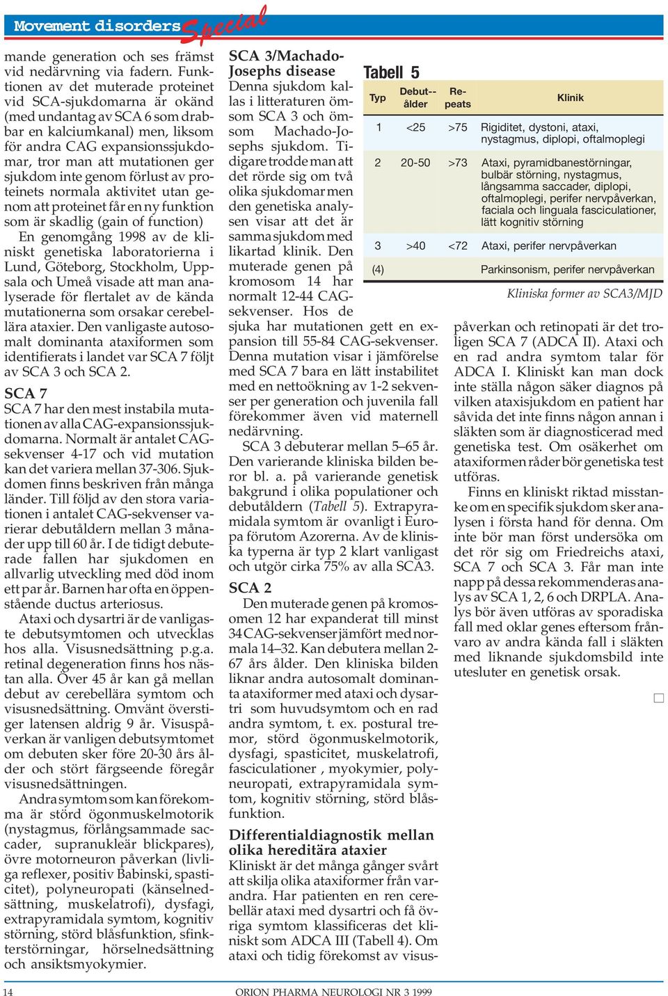 sjukdom inte genom förlust av proteinets normala aktivitet utan genom att proteinet får en ny funktion som är skadlig (gain of function) En genomgång 1998 av de kliniskt genetiska laboratorierna i