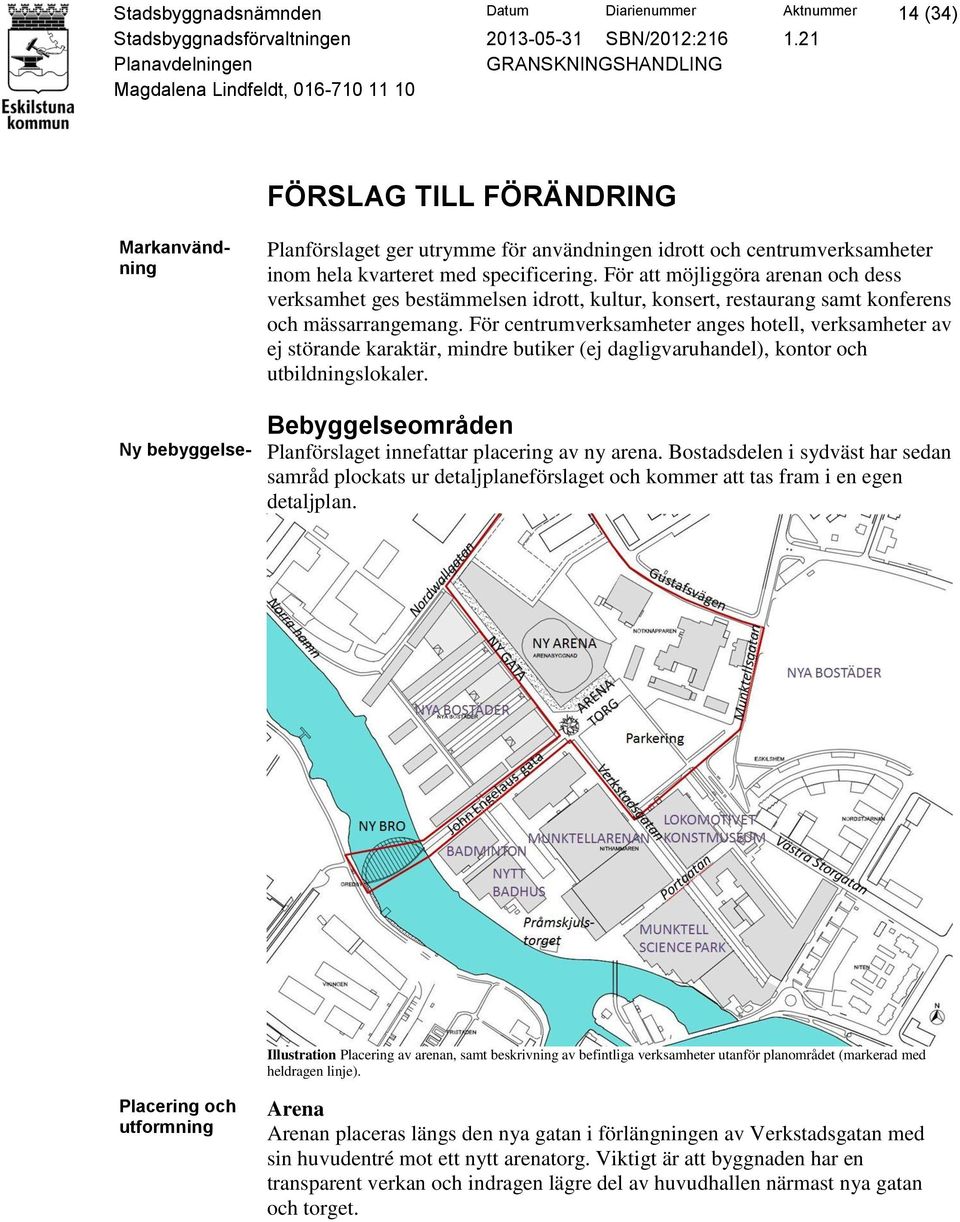 För centrumverksamheter anges hotell, verksamheter av ej störande karaktär, mindre butiker (ej dagligvaruhandel), kontor och utbildningslokaler.