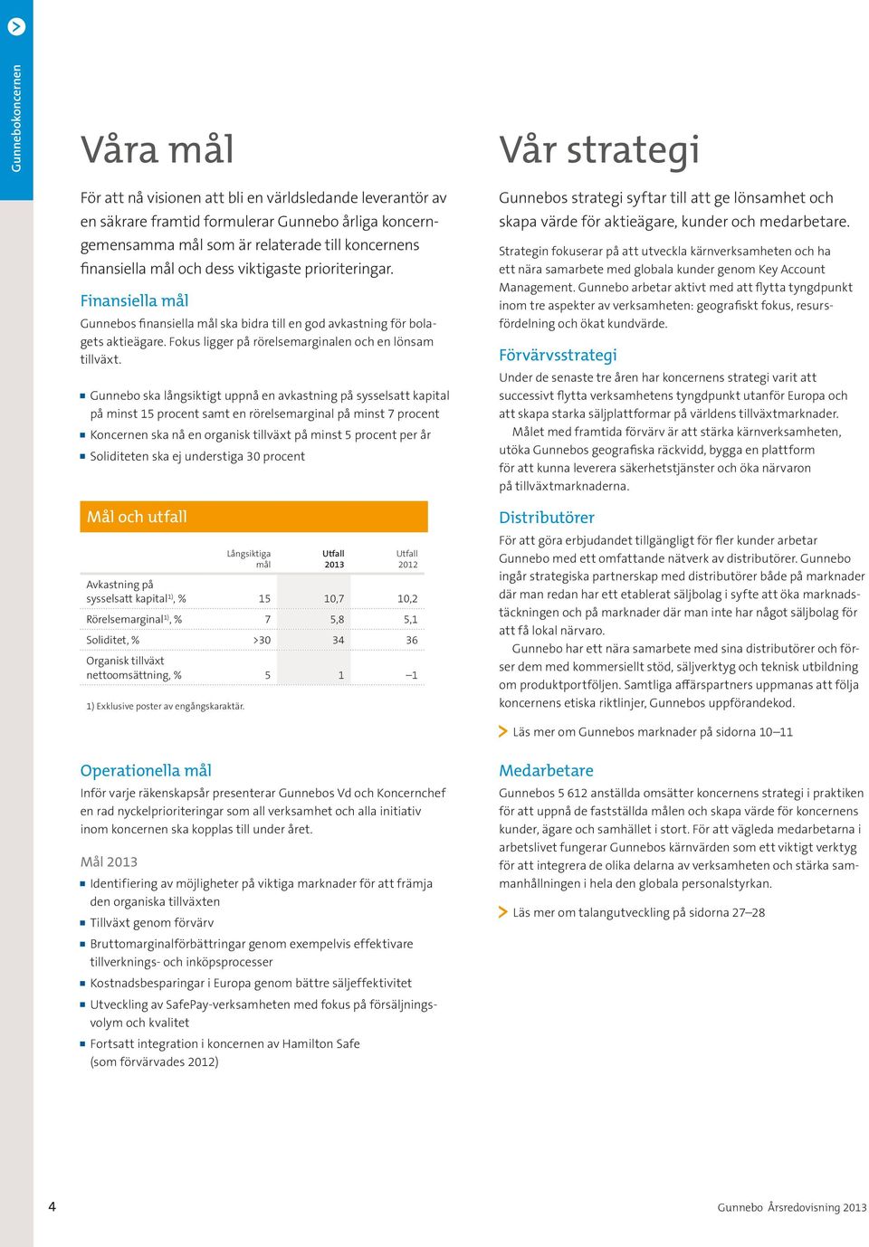 Fokus ligger på rörelsemarginalen och en lönsam tillväxt.