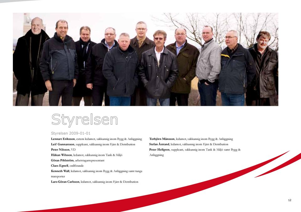 sakkunnig inom Bygg & Anläggning samt tunga transporter Lars-Göran Carlsson, ledamot, sakkunnig inom Fjärr & Distribution Torbjörn Månsson, ledamot, sakkunnig