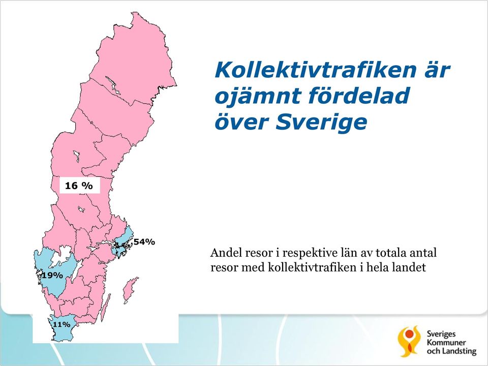 i respektive län av totala antal resor