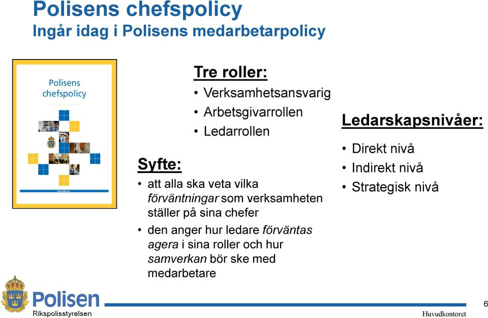 sina chefer den anger hur ledare förväntas agera i sina roller och hur samverkan bör ske med