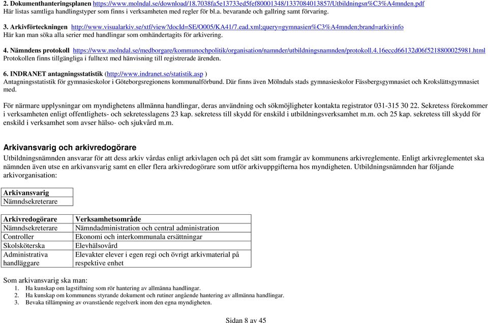 docid=se/o005/ka41/7.ead.xml;query=gymnasien%c3%a4mnden;brand=arkivinfo Här kan man söka alla serier med handlingar som omhändertagits för arkivering. 4. Nämndens protokoll https://www.molndal.