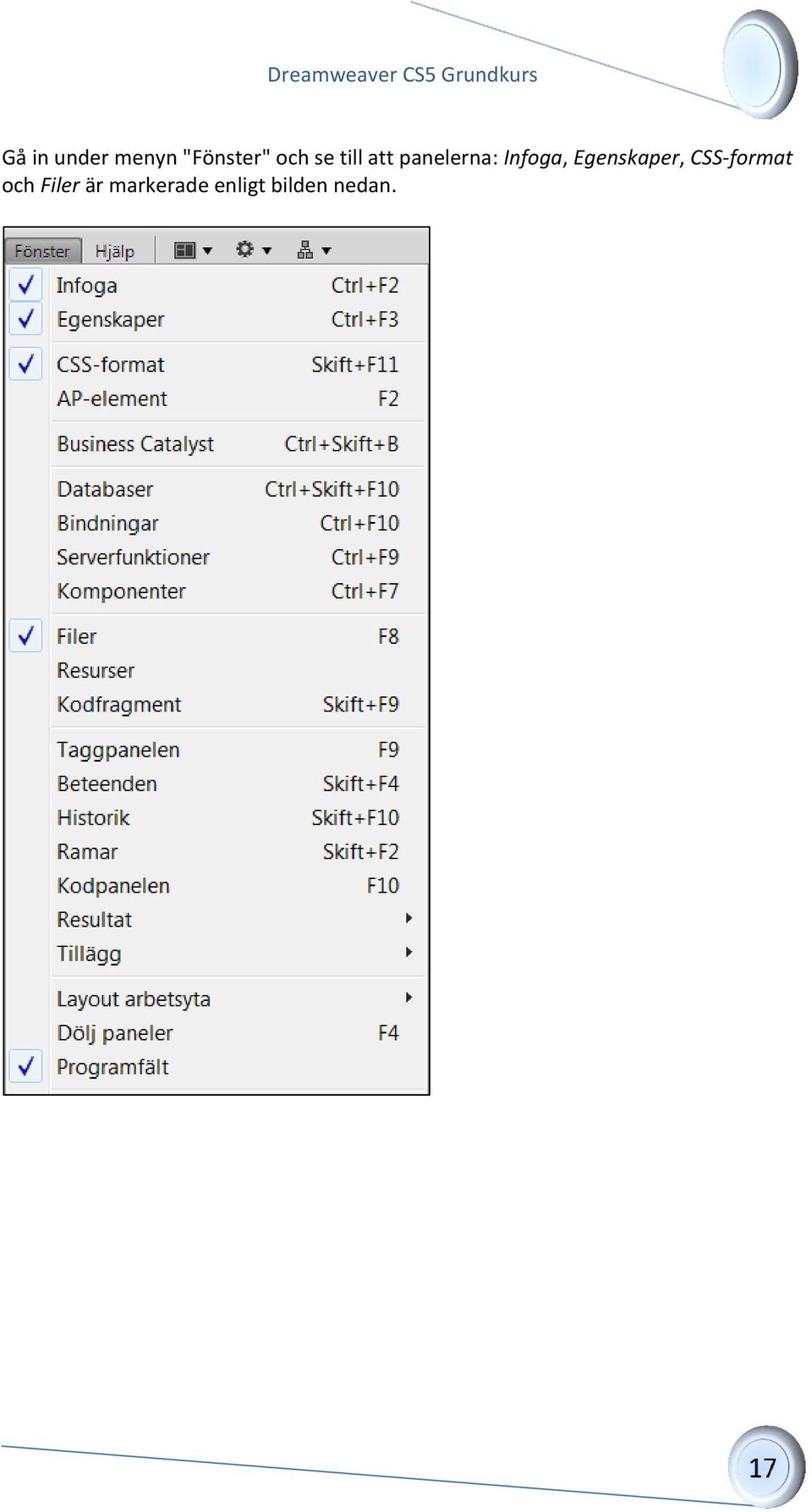 Egenskaper, CSS-format och Filer