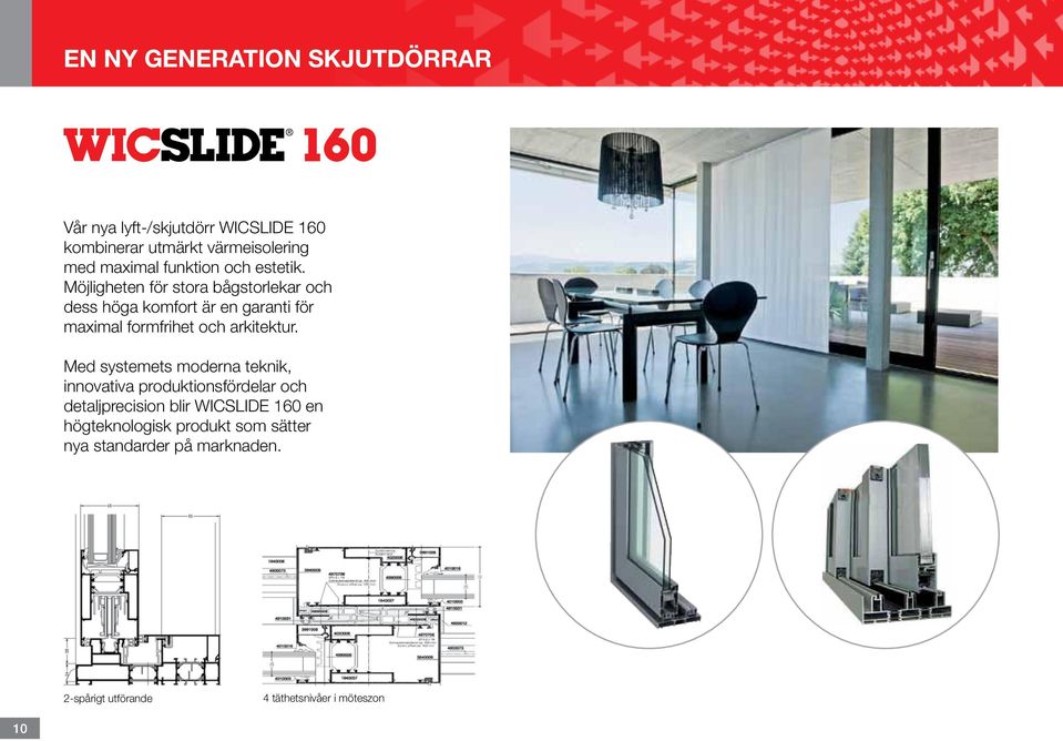 Möjligheten för stora bågstorlekar och dess höga komfort är en garanti för maximal formfrihet och arkitektur.