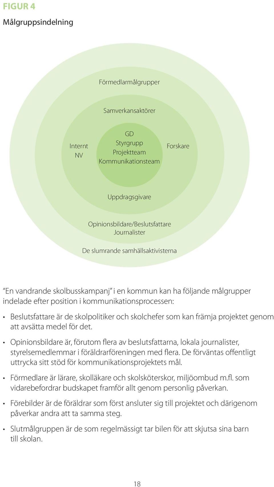 som kan främja projektet genom att avsätta medel för det. Opinionsbildare är, förutom flera av beslutsfattarna, lokala journalister, styrelsemedlemmar i föräldrarföreningen med flera.