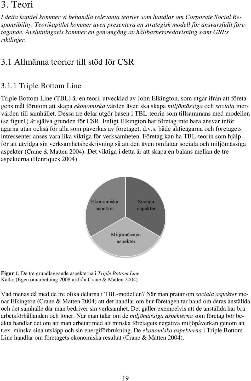 Allmänna teorier till stöd för CSR 3.1.