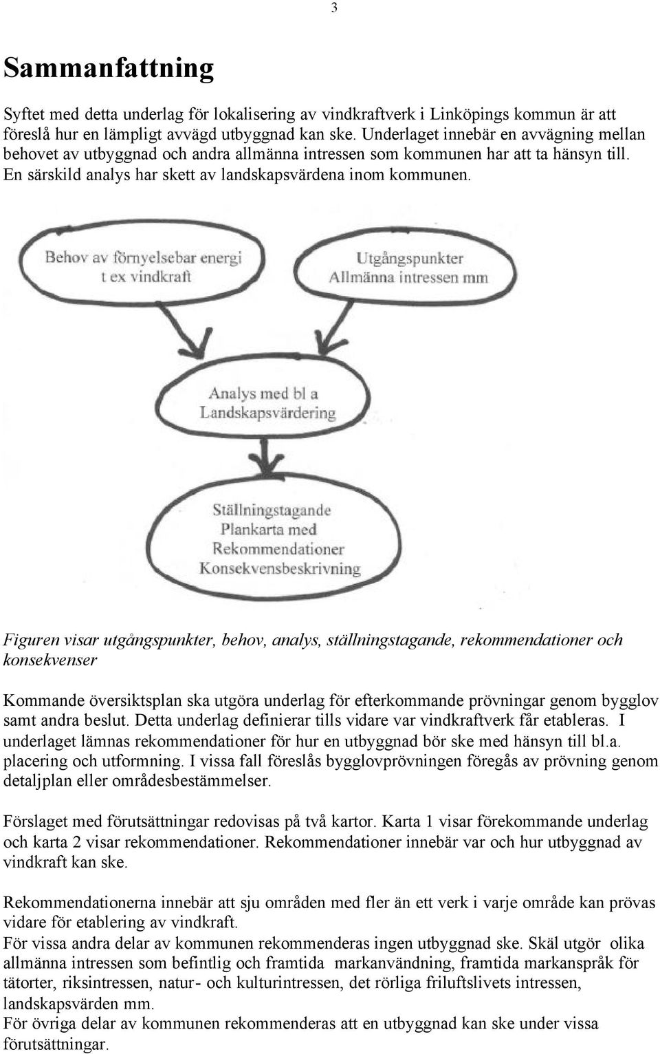 Figuren visar utgångspunkter, behov, analys, ställningstagande, rekommendationer och konsekvenser Kommande översiktsplan ska utgöra underlag för efterkommande prövningar genom bygglov samt andra